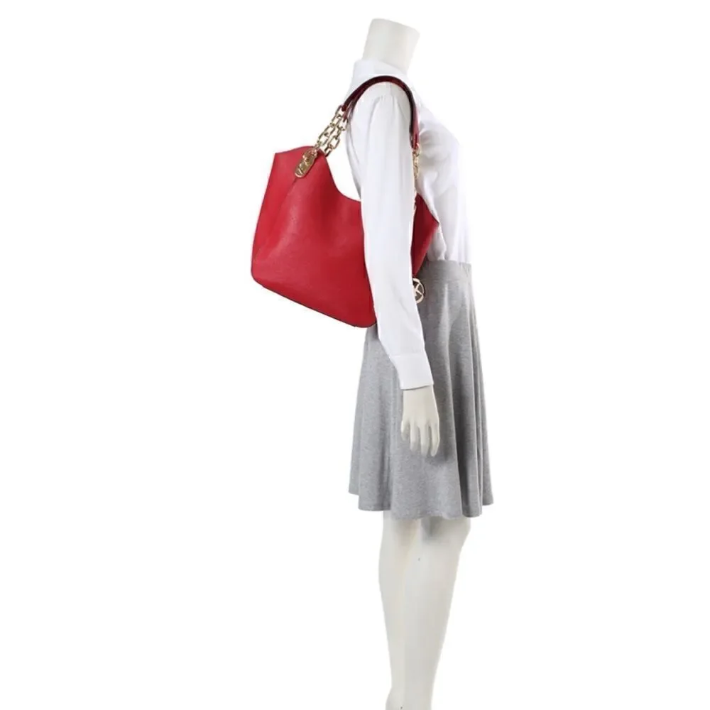 Michael Kors Lilly Red  Saffiano Leather Medium Tote